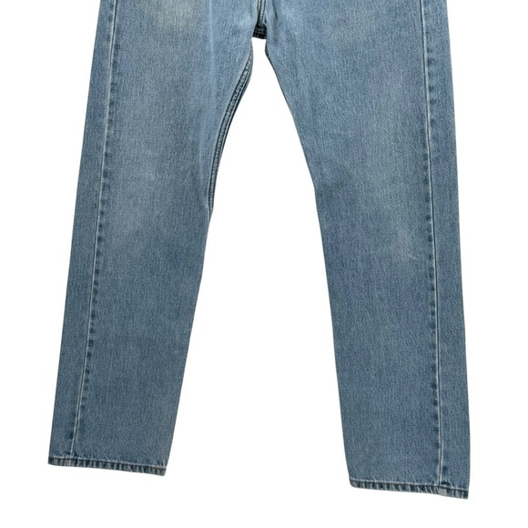 Levi's 505 Straight Leg Jeans Medium Wash Blue Broken In 100% Cotton | 34x32 12 - Picture 4 of 13